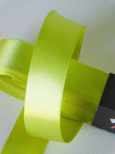 Панделка сатен - Жълто-зелено  - 10 м.  №89