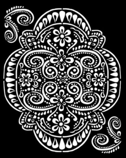 Шаблон - Mandala - kstd073- 20.00 x 25.00  см 