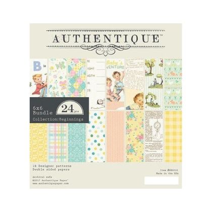 Комплект дизайнерска хартия - BEGINNINGS - 24 листа