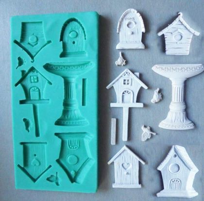Силиконов молд - Къщички - 10 елемента