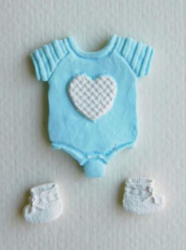 Боди с терлички - Синьо с бяло