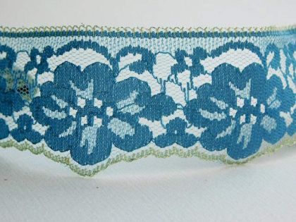 Дантела - Петролено синьо -  1 м