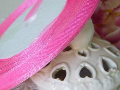 Панделка Органза - Циклама - 45 м. - 0.60 см