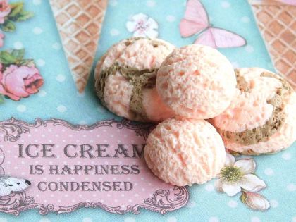 Сладоледени топки - Праскова и карамел -  4 бр.