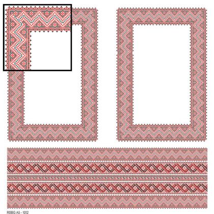 Дизайнерска хартия - Етно мотиви - Рамки А5 -1012