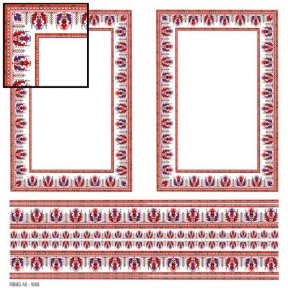 Дизайнерска хартия - Етно мотиви - рамки  А5 - 1006
