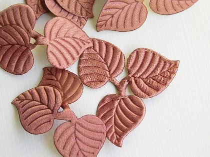 Листа Сатен - Медено червено - 10 бр.