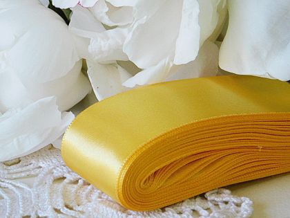 Панделка сатен - Мед жълто - 10 м №85