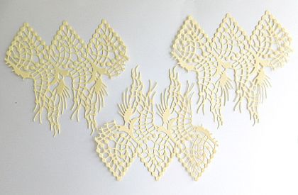 Елементи от хартия - Дантела -  3 бр