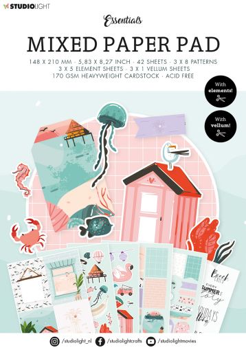 Дизайнерска хартия - Mixed Paper Pad Sea - 42 листа