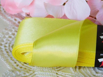 Панделка сатен - Жълто - 10 м №82