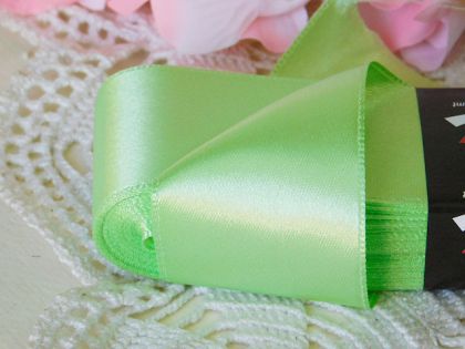 Панделка сатен - Мента зелено  - 10 м №69