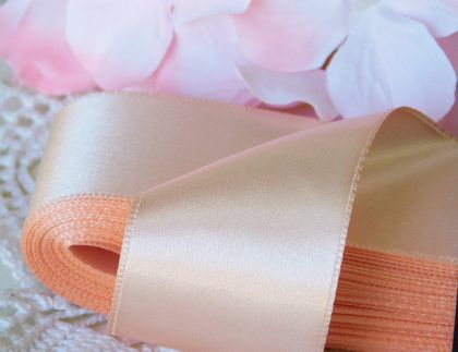 Панделка сатен - Коралов пясък - 10 м.  №28