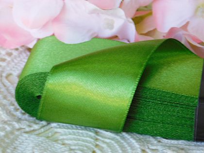 Панделка сатен -  Папрат зелено - 10м. №72