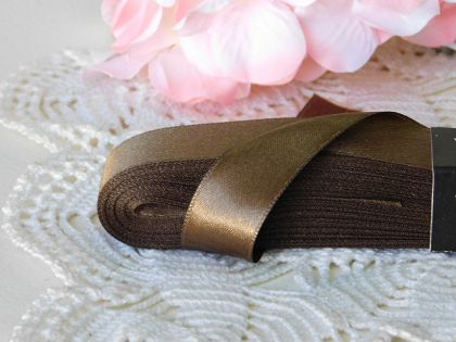Панделка сатен - Кафяво - 10 м №12