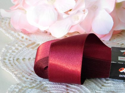 Панделка сатен - Вишна - 10 м №54