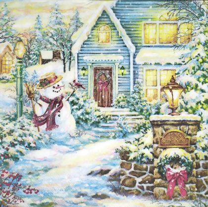 Салфетка Winter House Snowman SDGW 013001