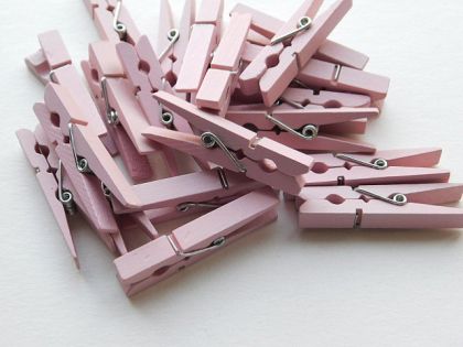 Дървени щипки - Пепел от рози - 10 бр