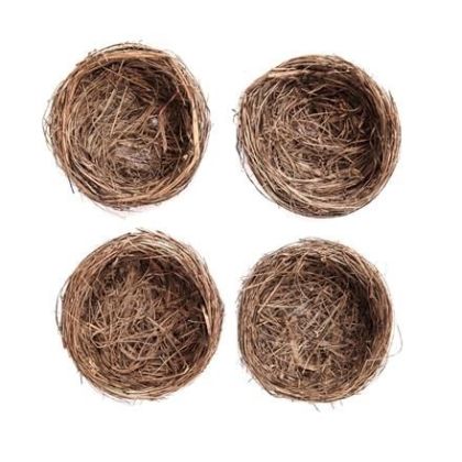 Мини гнездо за декорация - 4 бр.- 6,00 см