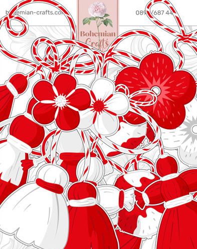 Комплект изрязани елементи - Мартенички - 6 бр.