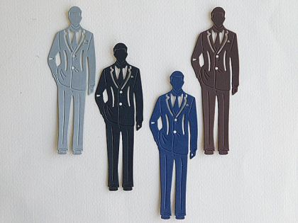 Елементи от хартия - Мъже - 4 елемента