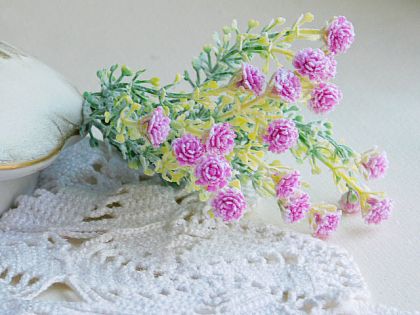 Мини цветя - Маджента - 6 бр.