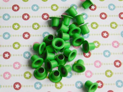 Крафт айлети - Green - 50 бр- 4 мм