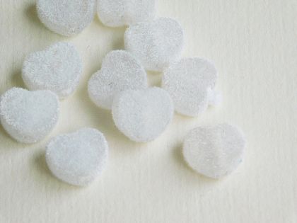 Велурени Сърца за нанизване - 10 бр