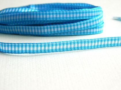 Панделка- Наситено синьо каре - 5 м.