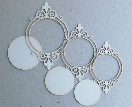 Рамка кръгла с орнаменти -  3 размера