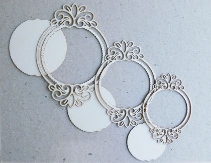 Рамка кръгла с орнаменти -  3 размера