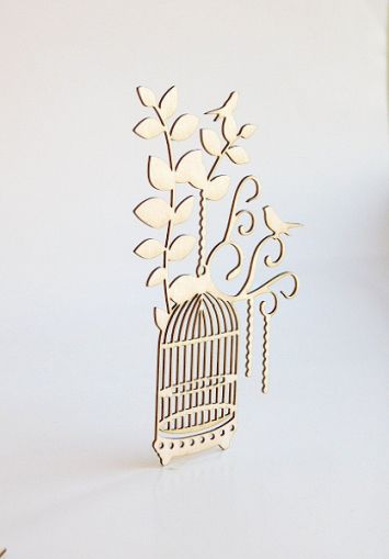 Елементи за миниатюра - Кафез с птичка