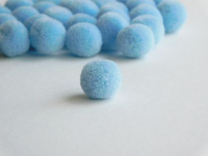 Кашмирени Пухчета (Помпони) 16 mm Синьо - 100 броя