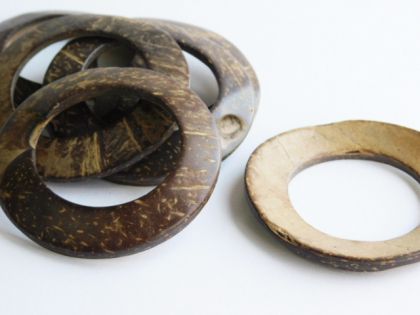 Макраме - Халка кокос - 6,30 см-  1 бр.