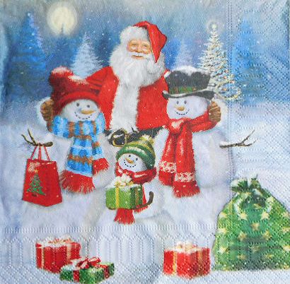 Салфетка Santa and friends 24022