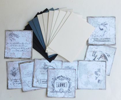 Kомплект за картички - Romantic Journal - 22 части