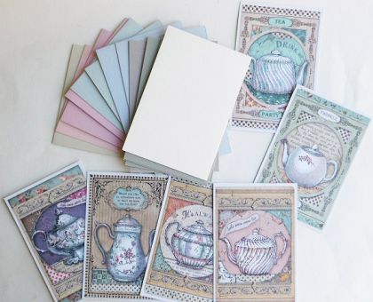 Kомплект за картички - Tea time - 18 части