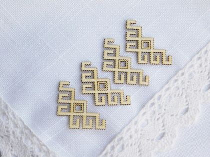Ъгъл Етно мотиви - 3,00 х 3,00 см - 4 бр.