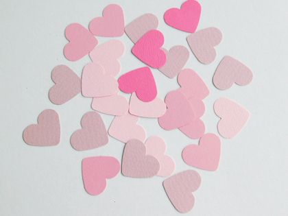Сърца - Розов микс - 25 бр