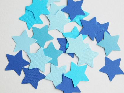 Звезди - Син микс - 25 бр