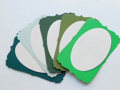 Рамки с основи Зелен микс -  10 елемента