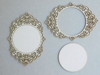Рамка кръгла с орнаменти -  2 бр.