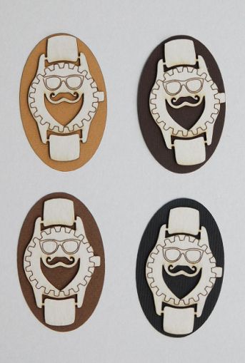 Мъжки елементи - Часовник Хипстър - 4 бр.