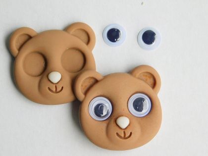 Кафяво мече с мърдащи очички -2 бр.