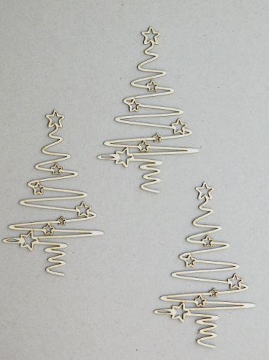 Елха със звездички - 3 бр.
