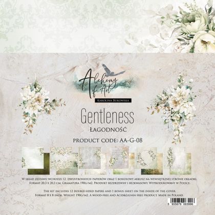 Комплект дизайнерска хартия - Gentleness - 12 двустранни листа