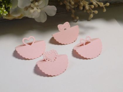 Таг табелка - Розово - 4 бр.