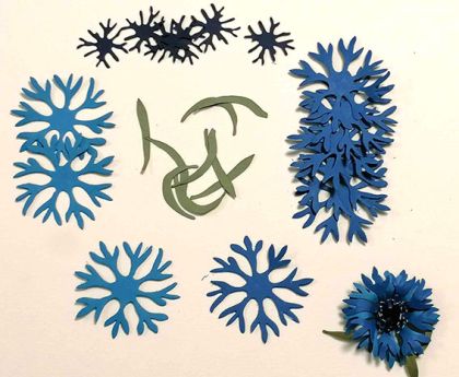 Елементи от хартия за Синчец / Метличина - 24 елемента