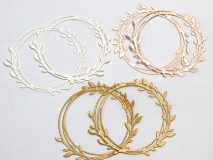 Рамки Перлени - Пудра - 6 бр