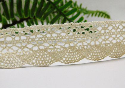 Памучна дантела - Крем - 1 м. / 3,00 см